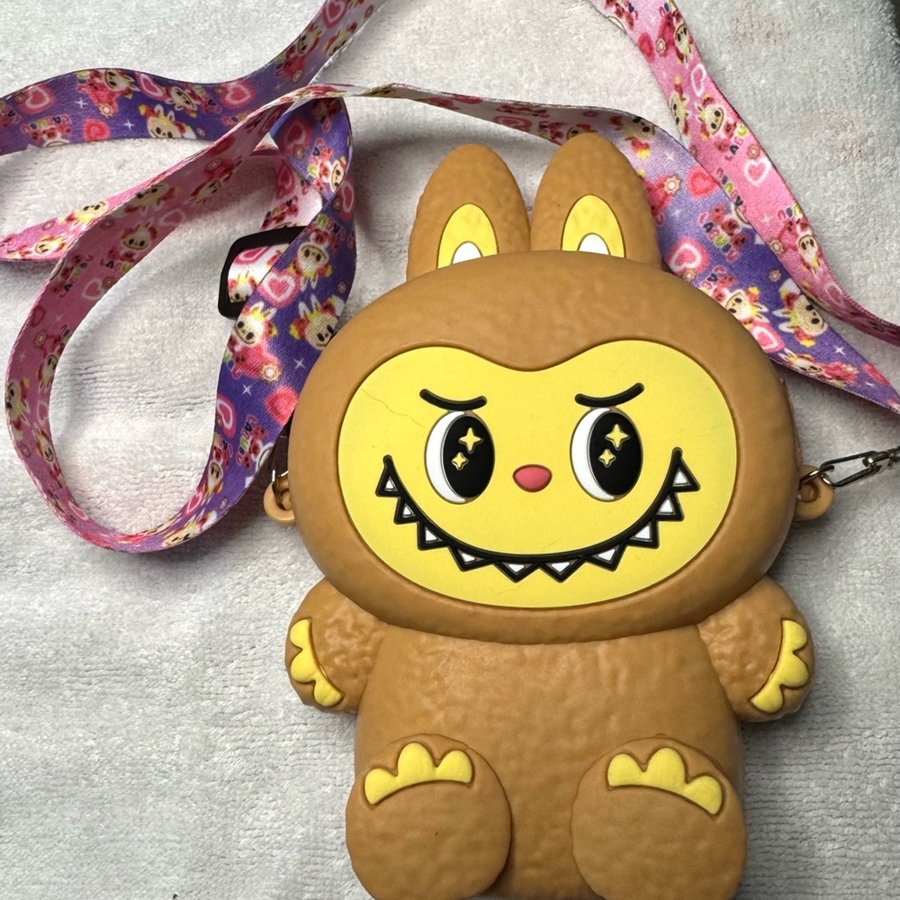 One Colorful Monster silicone crossbody pouch with strap YOU PICK THE COLOR